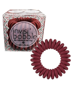 Invisibobble ORIGINAL Hot Wine - Резинка-браслет для волос, цвет винный 3 шт