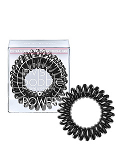 Invisibobble POWER True Black - Резинка-браслет для волос, цвет черный 3 шт