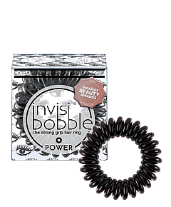 Invisibobble POWER Luscious Lashes - Резинка-браслет для волос, цвет черный металлик 3 шт
