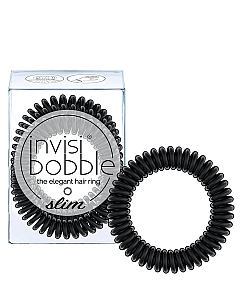 Invisibobble SLIM True Black - Резинка для волос, цвет черный 3 шт
