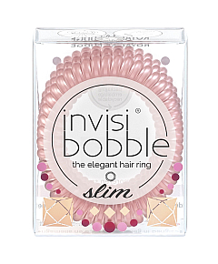 Invisibobble SLIM British Royal Royal Fudge - Резинка для волос, цвет пудровый розовый 3 шт