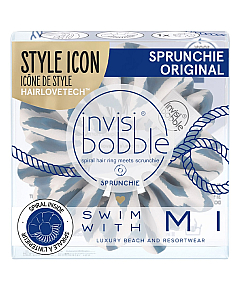 Invisibobble SPRUNCHIE Mermaid at Heart - Резинка-браслет для волос, цвет синий/белый 1 шт