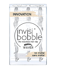 Invisibobble WAVER Crystal Clear - Заколка для волос, цвет прозрачный 3 шт