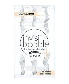 Invisibobble WAVER Crystal Clear - Заколка для волос (с подвесом), цвет прозрачный 3 шт