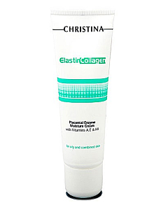 Christina Elastin Collagen Placental Enzyme Moisture Cream with Vit A, E & HA - Увлажняющий крем с плацентой, энзимами, коллагеном и эластином для жирной и комбинированной кожи 100 мл