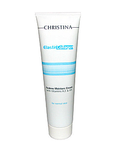 Christina Elastin Collagen Azulene Moisture Cream with Vit A, E & HA - Увлажняющий азуленовый крем с коллагеном и эластином для нормальной кожи 100 мл