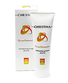 Christina Sunscreen Moisturizing Cream With Vitamin E Physical Tinted SPF25 - Солнцезащитный тональный крем с витамином Е SPF25 (физический) 75 мл