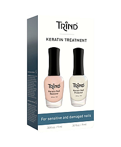 Trind Keratin Treatment Set - Набор для защиты и восстановления ногтей с кератином 2*9 мл