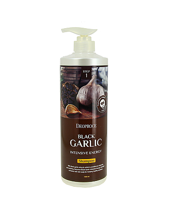 Deoproce Black Garlic Intensive Energy Shampoo - Шампунь с экстрактом черного чеснока 1000 мл - hairs-russia.ru