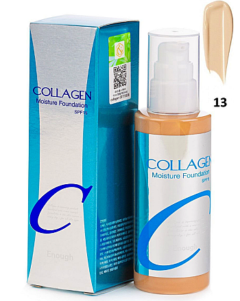 Enough Collagen Moisture Foundation SPF 15 - Тональный крем для лица увлажняющий 13 тон 100 мл - hairs-russia.ru