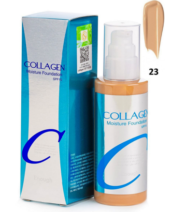 Enough Collagen Moisture Foundation SPF 15 - Тональный крем для лица увлажняющий 23 тон 100 мл - hairs-russia.ru
