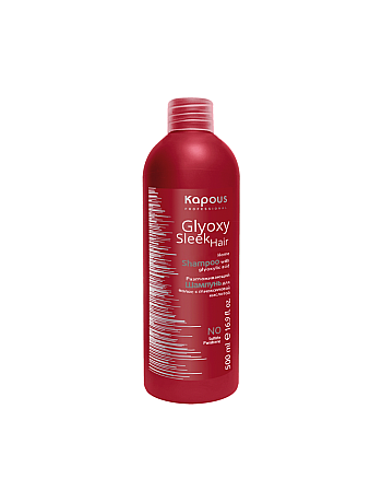 Kapous Professional Glyoxy Sleek Hair Shampoo with glyoxylic acid - Шампунь разглаживающий с глиоксиловой кислотой 500 мл  - hairs-russia.ru