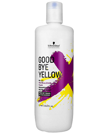 Schwarzkopf Goodbye Yellow Shampoo - Нейтрализующий шампунь 1000 мл  - hairs-russia.ru