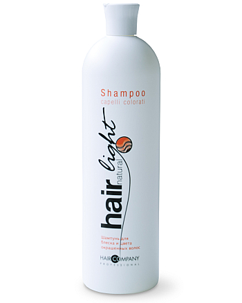 Hair Company Hair Natural Light Shampoo Capelli Colorati - Шампунь для блеска и цвета окрашенных волос, 1000 мл - hairs-russia.ru