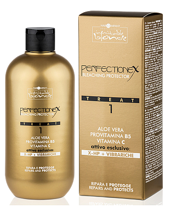 Hair Company Inimitable Blonde Perfectionex (Bleaching Protector) Treat 1 - Фаза 1 (защита и восстановление при обесцвечивании и других химических процедурах) 500 мл - hairs-russia.ru