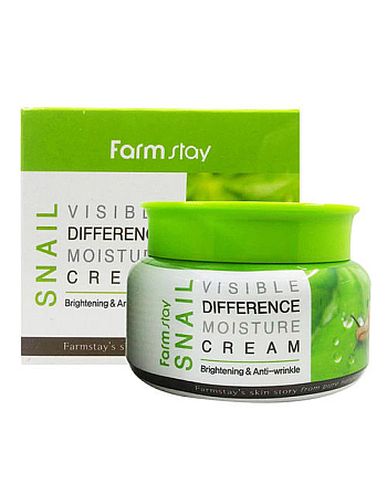 FarmStay Visible Difference Moisture Cream - Крем увлажняющий с улиточным муцином 100 мл - hairs-russia.ru