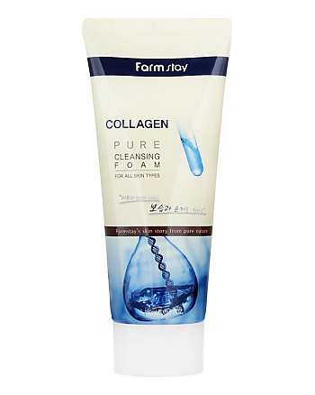 FarmStay Collagen Pure Cleansing Foam - Пенка очищающая с коллагеном 180 мл - hairs-russia.ru