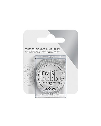 Invisibobble SLIM Crystal Clear - Резинка-браслет для волос (с подвесом) - hairs-russia.ru