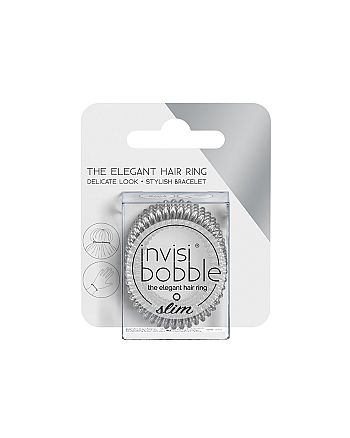 Invisibobble SLIM Chrome Sweet Chrome - Резинка-браслет для волос (с подвесом) - hairs-russia.ru