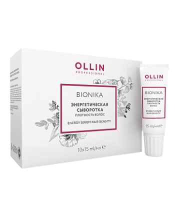 OLLIN BioNika Energy Serum Hair Density - Энергетическая сыворотка Плотность волос 10х15 мл  - hairs-russia.ru