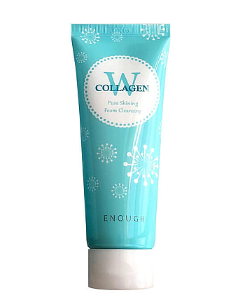 Enough W Collagen Pure Shining Foam Cleansing - Очищающая пенка с морским коллагеном для выравнивания тона кожи лица 100 мл - hairs-russia.ru