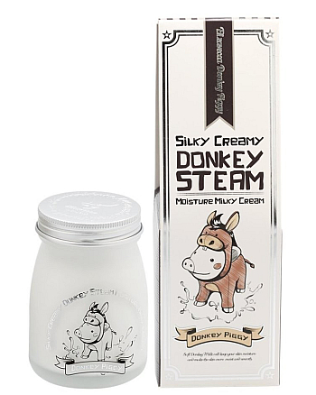 Elizavecca Silky Creamy Donkey Steam Moisture Milky - Крем для кожи молочный увлажняющий 100 мл - hairs-russia.ru