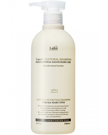 LA'DOR Triplex Natural Shampoo - Шампунь с натуральными ингредиентами 530 мл - hairs-russia.ru