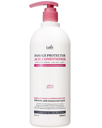 LA'DOR Damage Protector Acid Conditioner - Кондиционер с аргановым маслом и коллагеном 900 мл - hairs-russia.ru