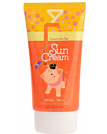 Elizavecca PA+++ Milky Piggy Sun Cream - Солнцезащитный крем SPF50+ 50 мл - hairs-russia.ru