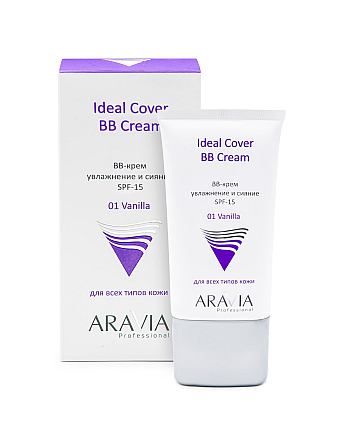 Aravia Professional SPF-15 Ideal Cover BB-Cream Vanilla 01 - BB-крем увлажняющий туба 50 мл - hairs-russia.ru