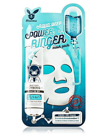 Elizavecca Aqua Deep Power Ring Mask Pack - Маска тканевая для лица увлажняющая 23 мл - hairs-russia.ru