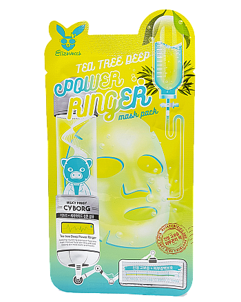 Elizavecca Tea Tree Deep Power Ringer Mask Pack - Тканевая маска для лица 23 мл - hairs-russia.ru