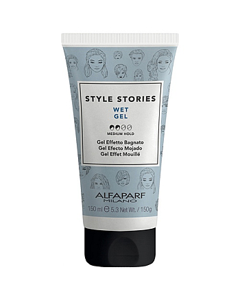 Alfaparf Style Stories Wet Gel - Гель средней фиксации для эффекта мокрых волос 150 мл - hairs-russia.ru