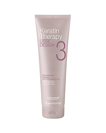 Alfaparf Keratin Therapy Lisse Design Detangling Cream - Кератиновый крем против спутывания для поврежденных волос 150 мл - hairs-russia.ru