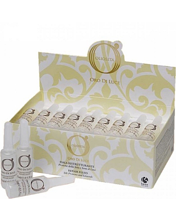 Barex Olioseta Oro Di Luce Repair Fluid - Восстанавливающий флюид с протеинами шелка и семенами льна 12х15 мл - hairs-russia.ru