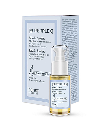 Barex Superplex Blonde Booster - Масло для восстановления и сияния волос, 30 мл - hairs-russia.ru