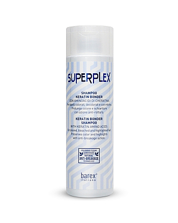 Barex Superplex Shampoo Keratin Bonder - Шампунь для окрашенных и обесцвеченных волос 250 мл - hairs-russia.ru