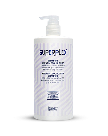 Barex Superplex Keratin Cool Blond Shampoo - Шампунь для придания холодного оттенка 750 мл - hairs-russia.ru