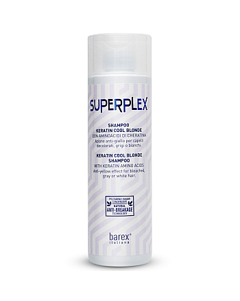 Barex Superplex Keratin Cool Blond Shampoo - Шампунь для придания холодного оттенка 250 мл - hairs-russia.ru