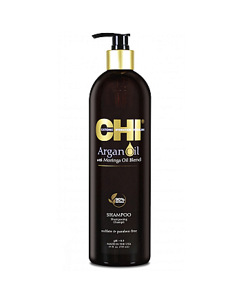 CHI Argan Oil Shampoo - Шампунь с экстрактом масла Арганы и дерева Маринга 739 мл - hairs-russia.ru