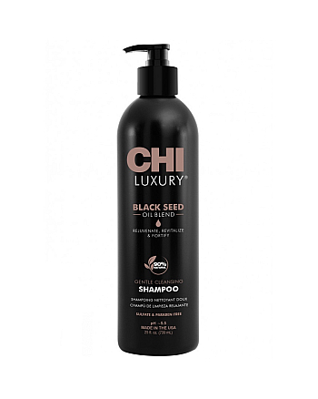 CHI Luxury Black Seed Oil Gentle Cleansing Shampoo - Шампунь с маслом семян черного тмина для мягкого очищения волос 739 мл - hairs-russia.ru