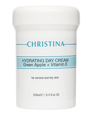 Christina Hydrating Day Cream Green Apple + Vitamin E - Увлажняющий дневной крем с зеленым яблоком и витамином Е 250 мл - hairs-russia.ru