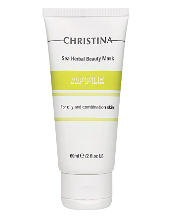 Christina Sea Herbal Beauty Mask Green Apple - Яблочная маска красоты для жирной и комбинированной кожи 60 мл - hairs-russia.ru