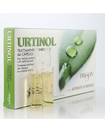 Dikson Urtinol - Тонизирующее противосеборейное ампульное средство с экстрактом крапивы для жирной кожи головы 10*10 мл - hairs-russia.ru