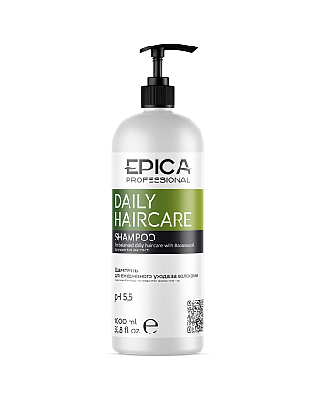 Epica Professional Daily Haircare - Шампунь для ежедневного ухода с маслом бабассу и экстрактом зеленого чая 1000 мл - hairs-russia.ru