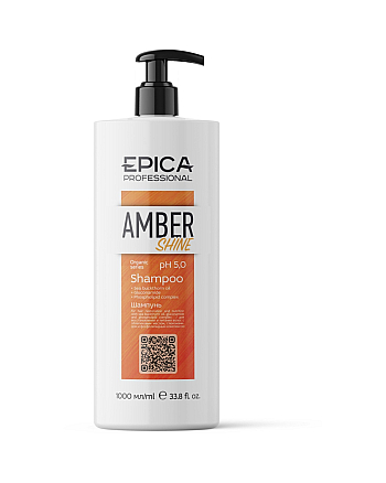 Epica Professional Amber Shine Organic - Шампунь для восстановления и питания 1000 мл - hairs-russia.ru