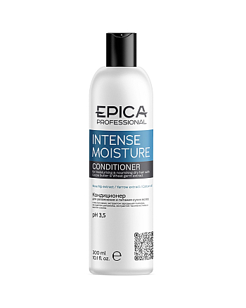 Epica Professional Intense Moisture - Кондиционер для увлажнения и питания сухих волос маслами хлопка, какао и экстрактом зародышей пшеницы 300 мл - hairs-russia.ru