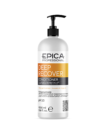 Epica Professional Deep Recover - Кондиционер для восстановления повреждённых волос с маслом сладкого миндаля и экстрактом ламинарии 1000 мл - hairs-russia.ru