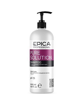 Epica Professional Pure Solution - Шампунь для глубокого очищения волос 1000 мл - hairs-russia.ru