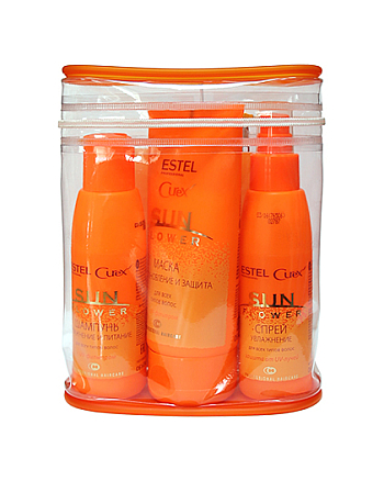 Estel Professional Curex Sun Flower - Косметический дорожный набор для волос (шампунь, маска и спрей) - hairs-russia.ru